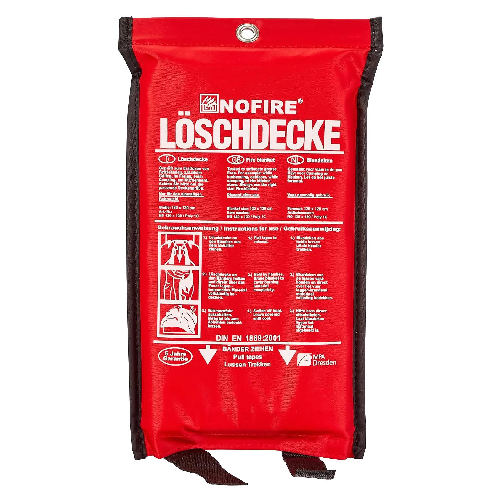 Löschdecke 120 × 120 cm
